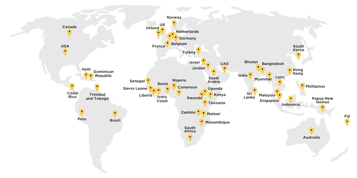 Map of SocialCops partner organizations