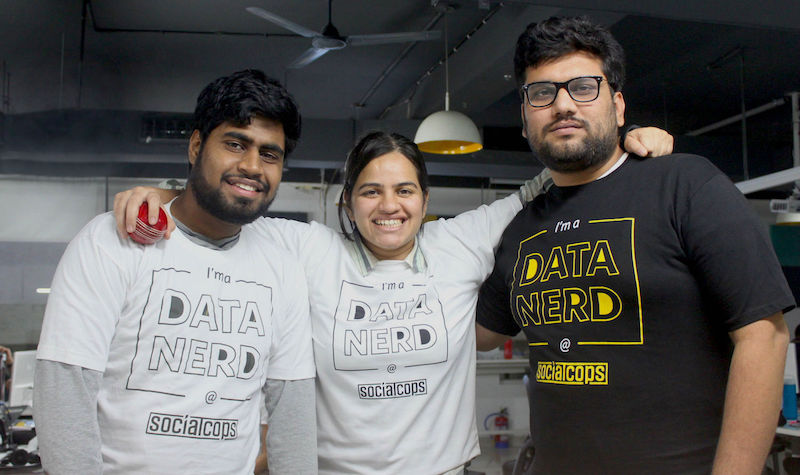 Engineers at an office event