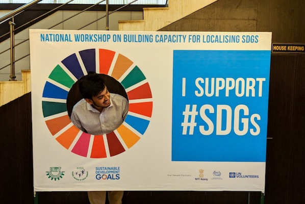 Sourabh at a UN SDG event