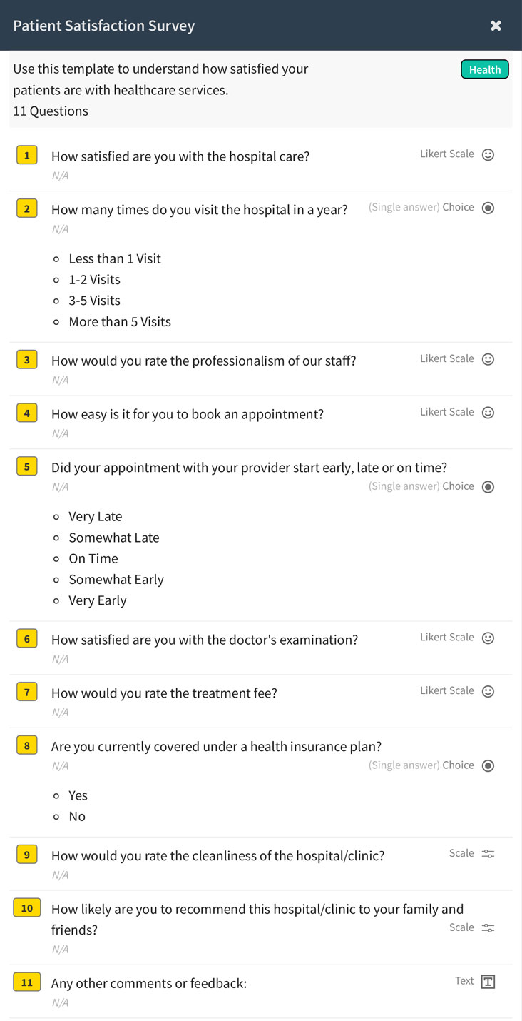 patient satisfaction form template patient satisfaction form template